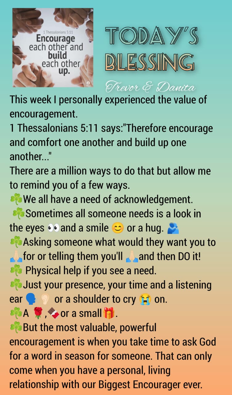 Encourage one another