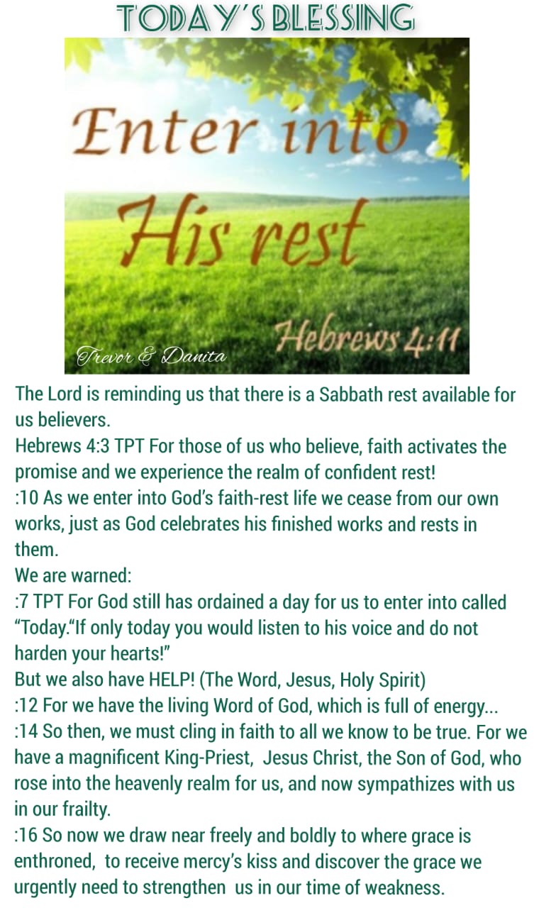 Enter into His rest