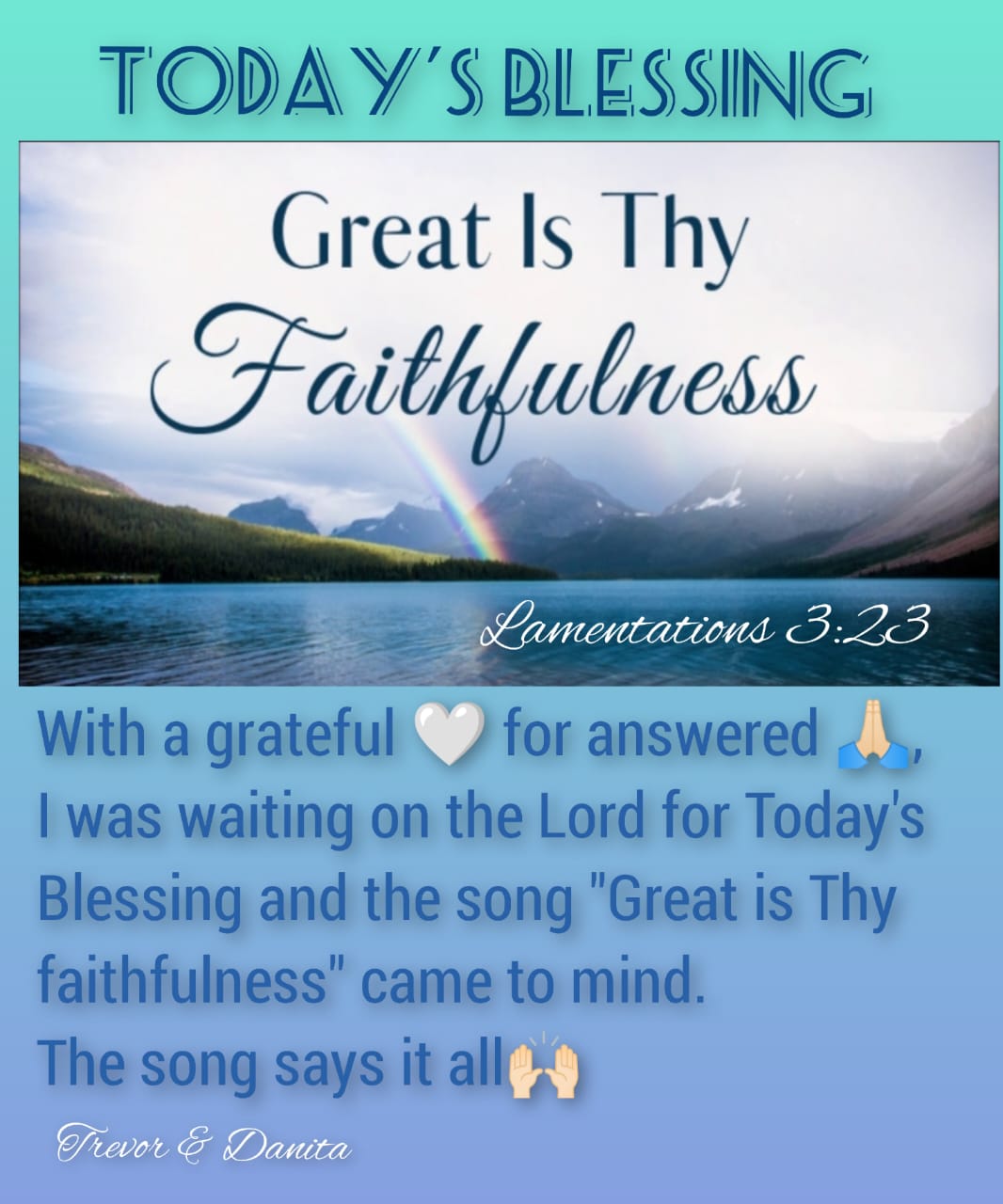 Great is Your faithfulness
