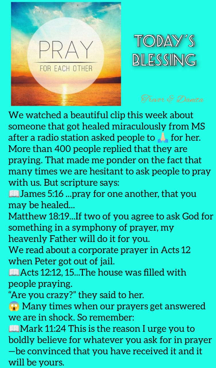Pray for each other