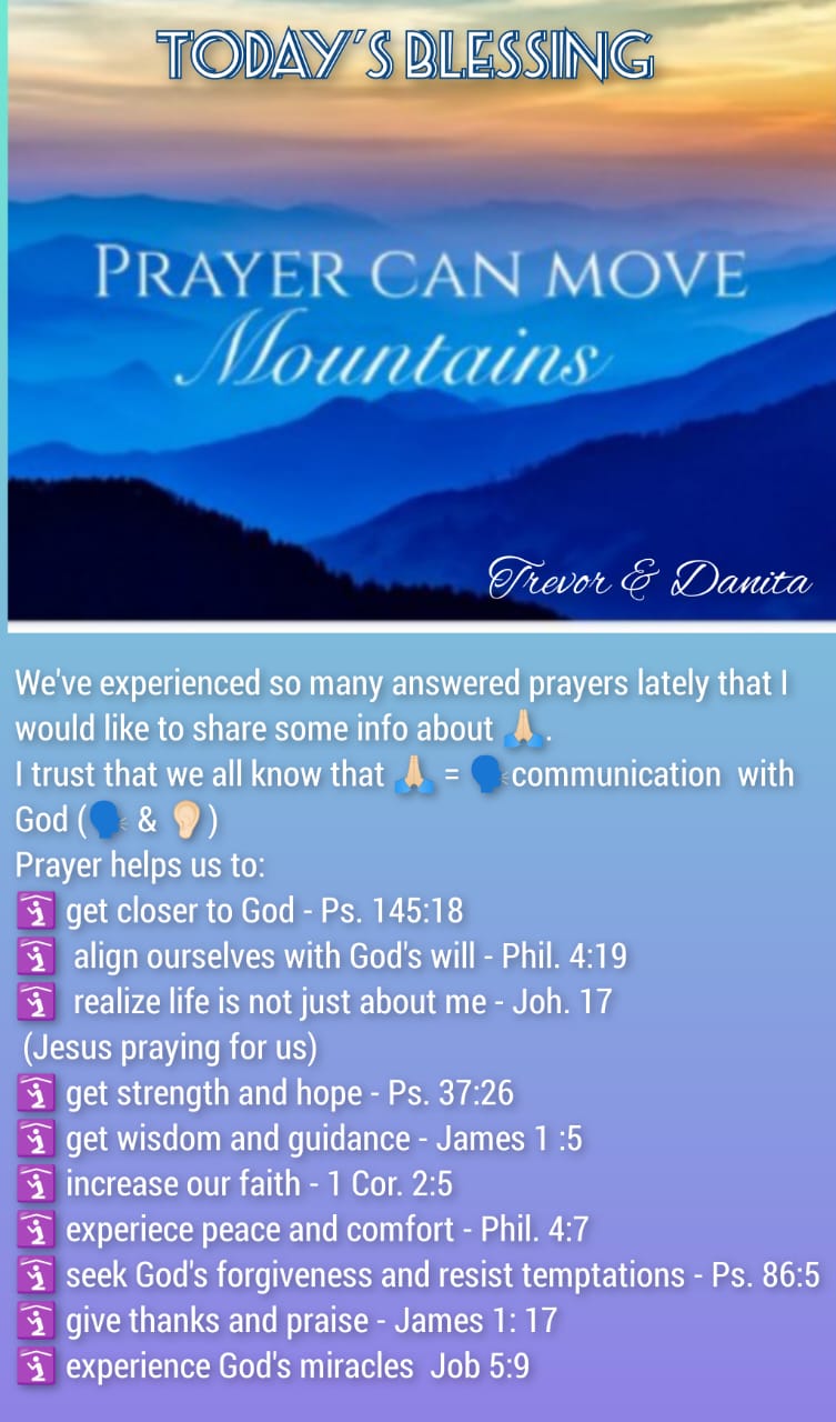 Prayer can move mountains