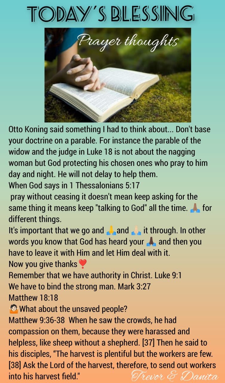 Prayer thoughts