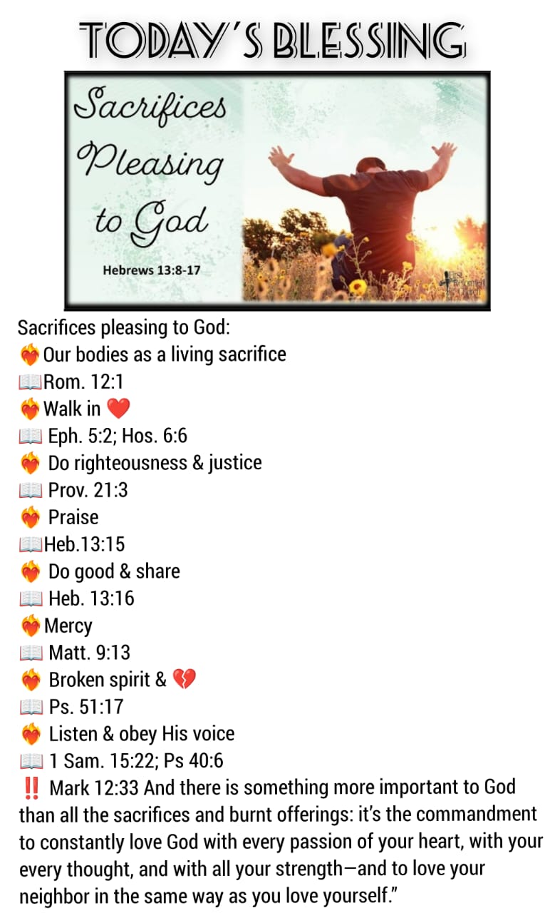 Sacrifices Pleasing to God