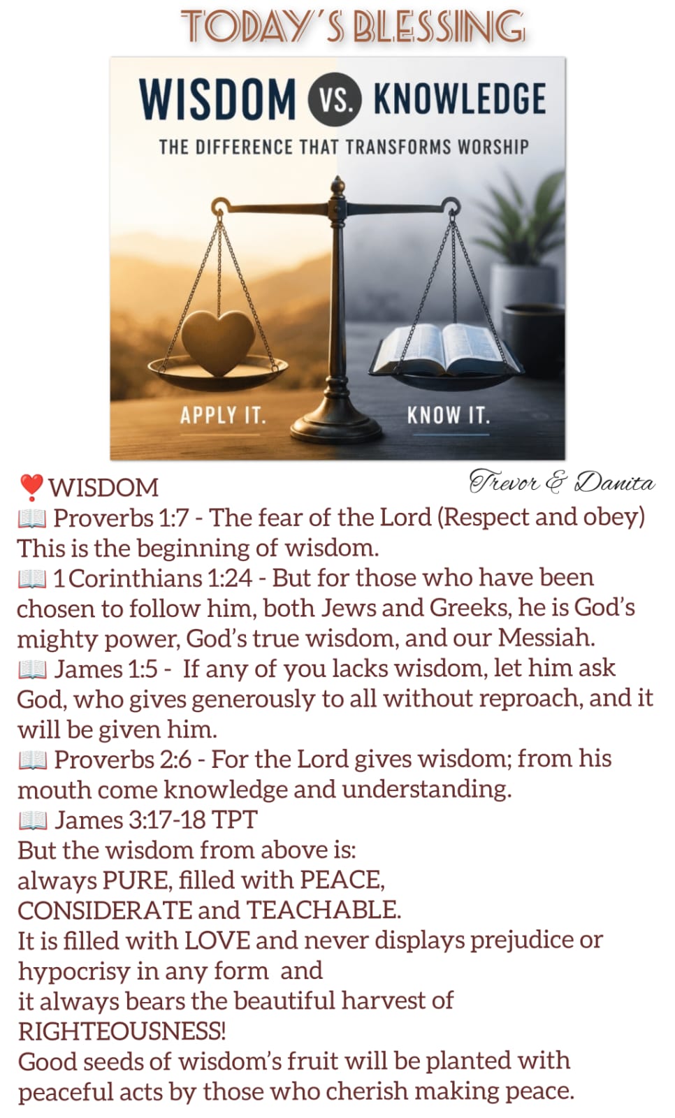 Wisdom vs Knowledge
